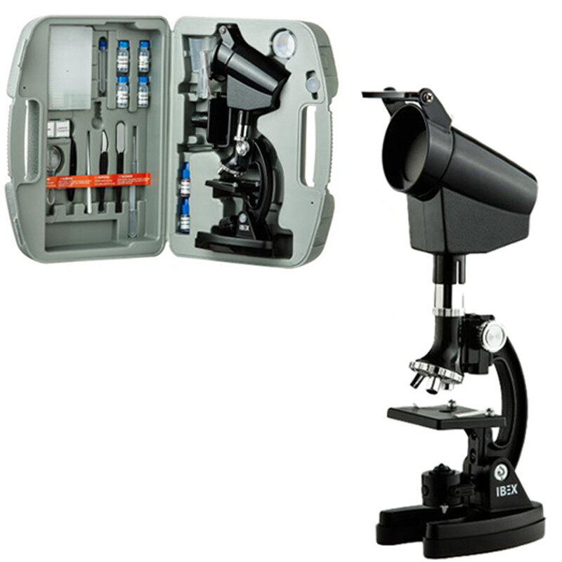 میکروسکوپ دانش آموزی IBEX تک چشمی ثابت با کیف حمل هاردباکس Zoom Box Vision