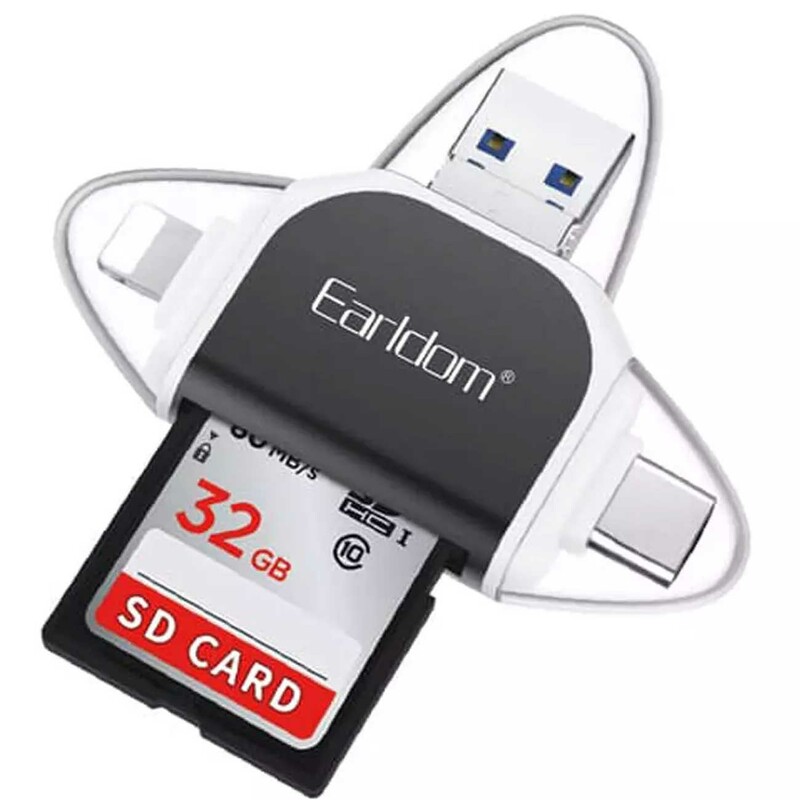 مبدل و کارت خوان یو اس بی به تایپ سی، لایتنینگ، میکرو یو اس بی و یو اس بی ارلدام OT71