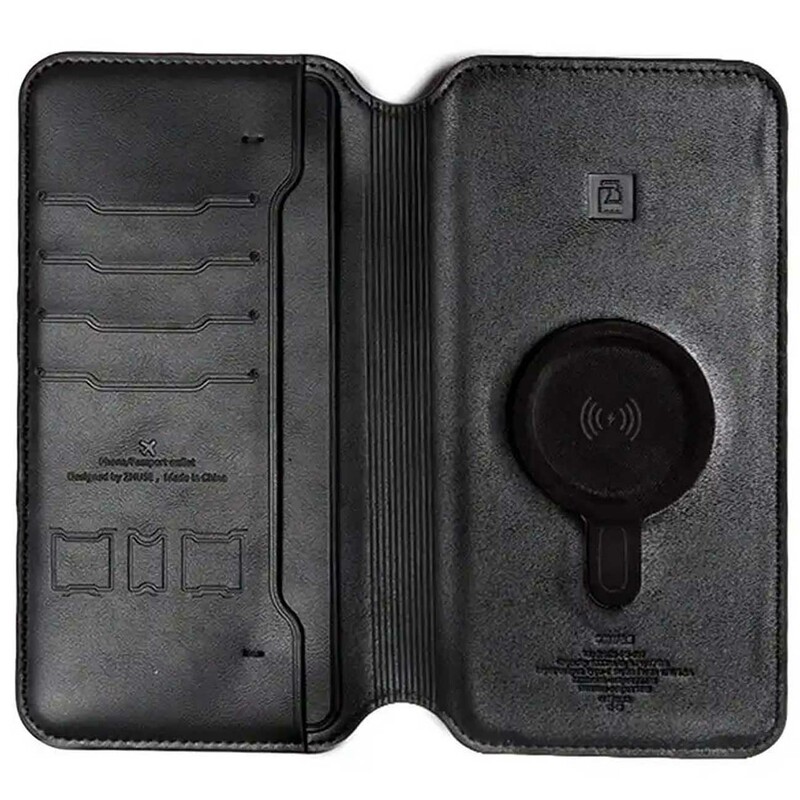 پاوربانک وایرلس 15 وات 10000 و کیف پول چرمی ژوس ZS-PB-037