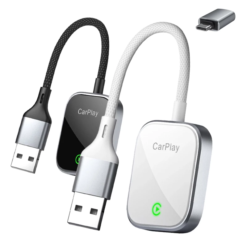 دانگل وایرلس اپل CarPlay و Android Auto یواس‌بی ارلدام CP03 با دانگل تایپ‌سی