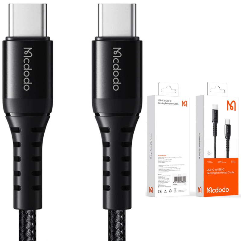 کابل شارژ سریع دو سر تایپ سی 60 وات 20 سانتی متر مک دودو CA-5640