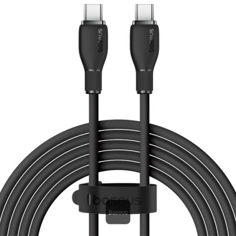 کابل سوپر فست شارژ تایپ سی به تایپ سی 100 وات 5 آمپر 1.2 متری بیسوس CB000055 P10355702111-B1