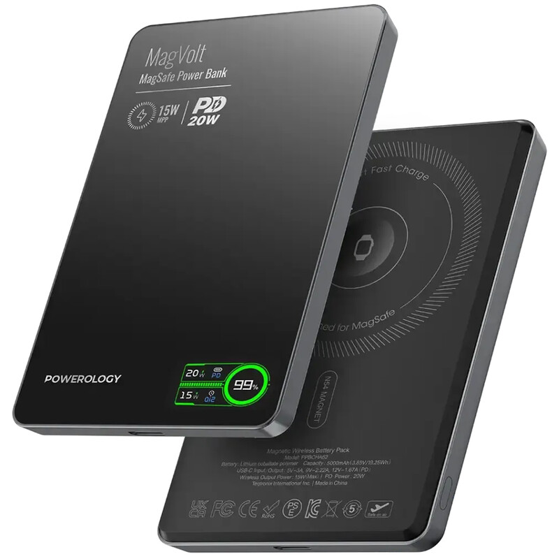 پاوربانک وایرلس 5000 پاورولوژی Powerology اصل مدل PPBCHA62