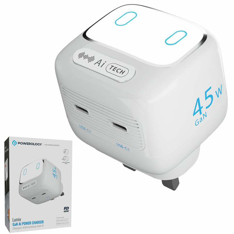 شارژر دیواری 45 واتی پاورولوژی Powerology اصل مدل PWCUQC052 هوشمند