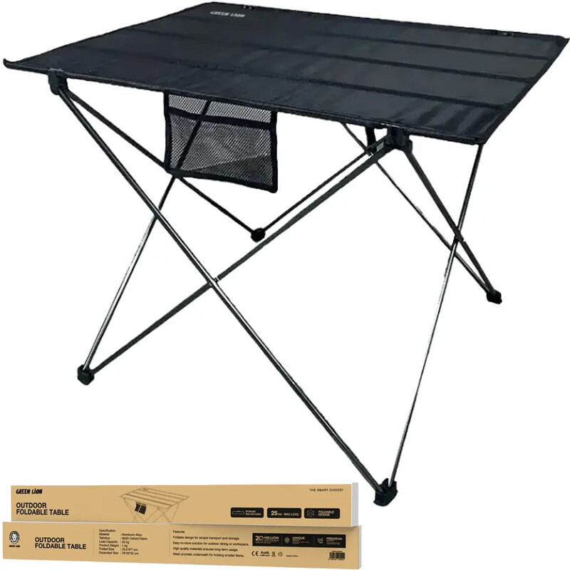 میز تاشو گرین لاین Green lion مدل GNOTFLDTBLBK مناسب فضای باز