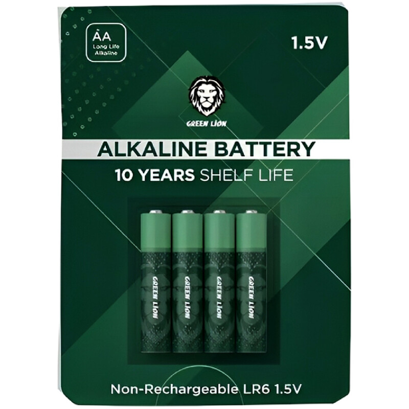 باتری قلمی آلکالاین گرین لاین (Green Lion) 4 عددی مدل GNAKBAA