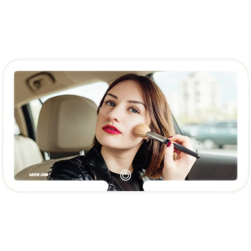 آینه آرایشی خودرو با چراغ LED گرین لاین (Green Lion) مدل GNCARMKMIRBG GMR-48