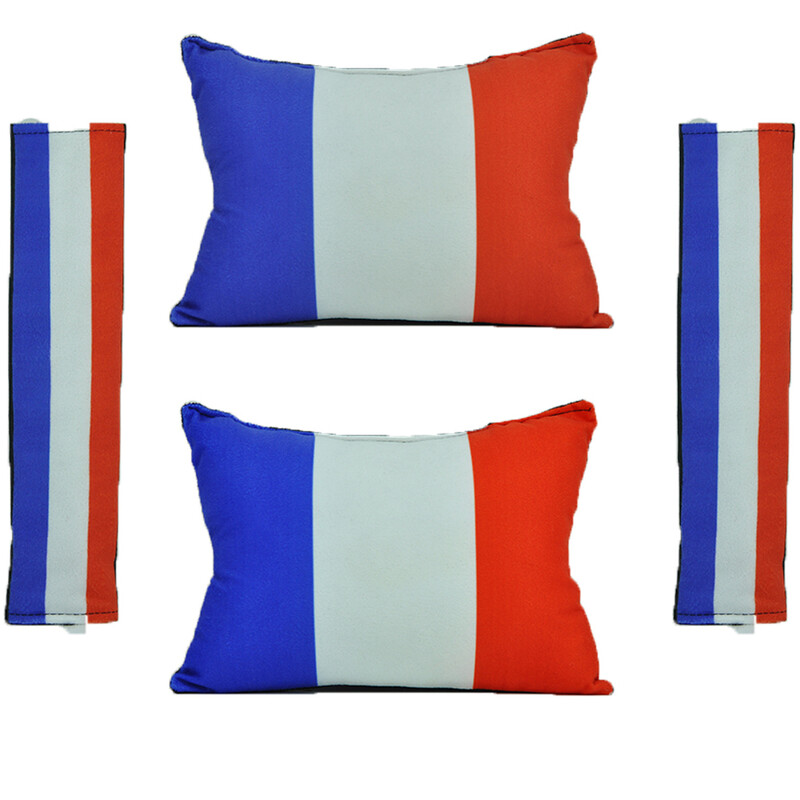 پشت گردنی قابل شستشو تام کلین طرح پرچم فرانسه به همراه کاور کمربند