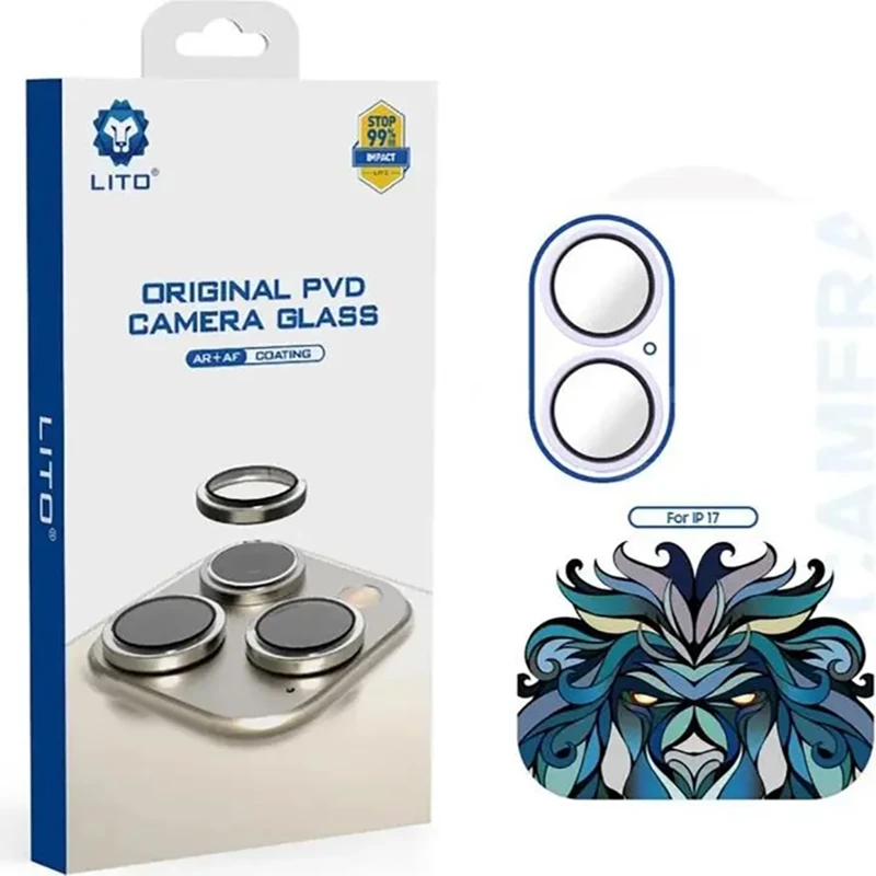 محافظ لنز دوربین آیفون 17 دور فلزی لیتو Lito Titanium AR