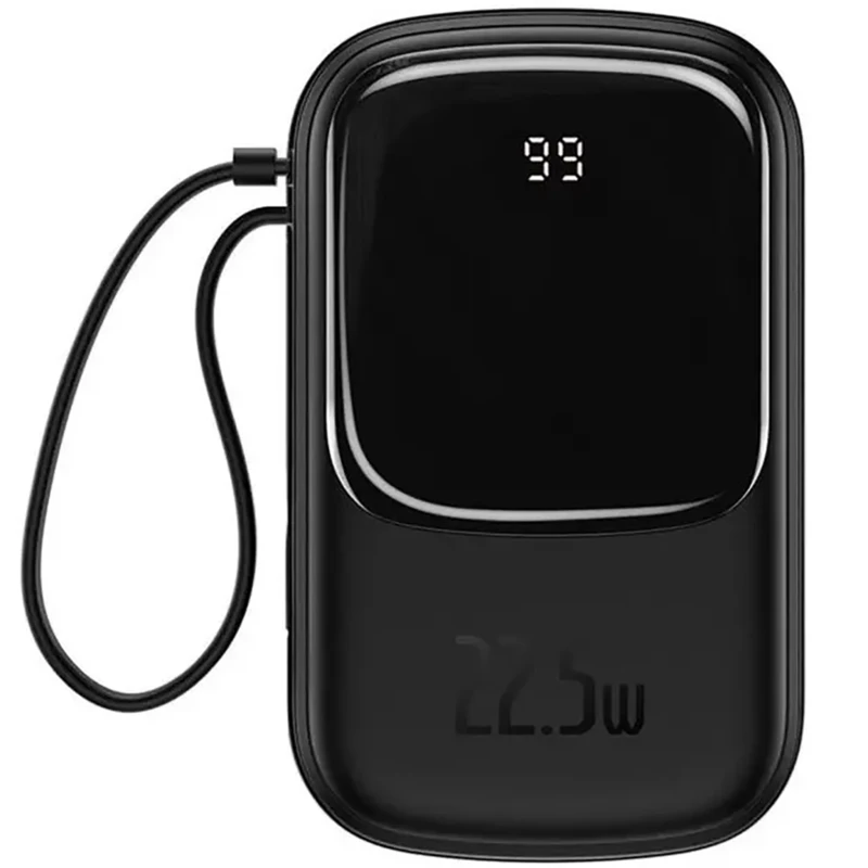 پاور بانک 10000 تایپ‌سی و USB بیسوس Baseus P10067100112 PPQDP10 با کابل متصل تایپ سی