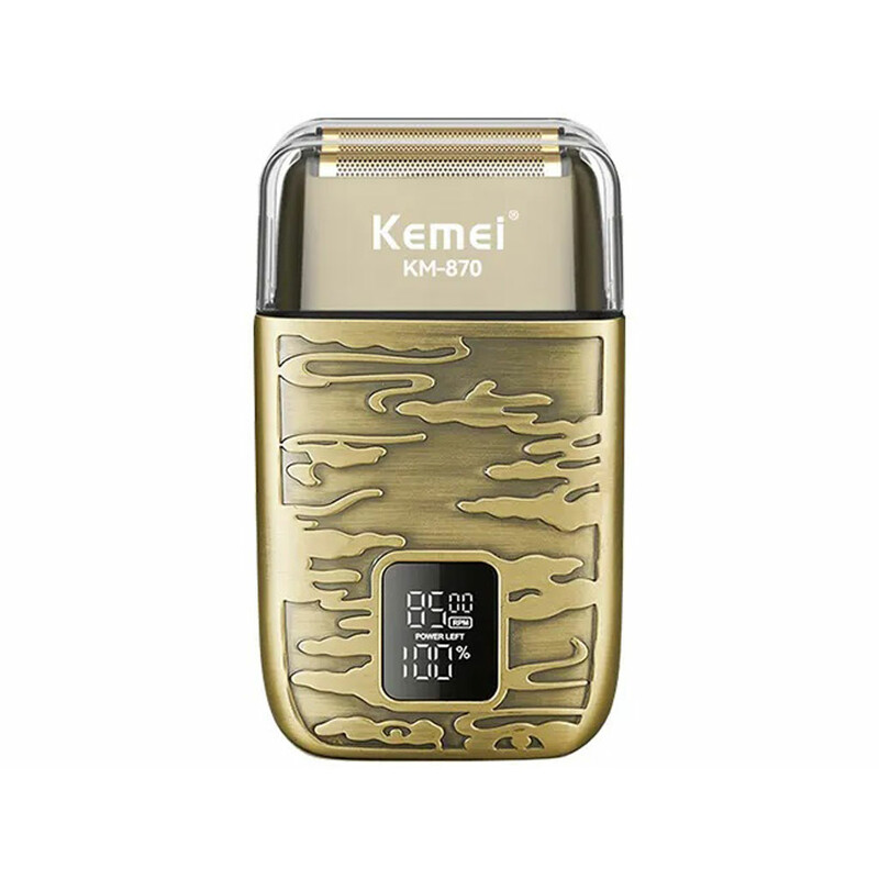 ریش تراش ضدآب شارژی حرفه‌ای دارای نمایشگر کمی Kemei Mini Beard Shaver Km-870 Portable
