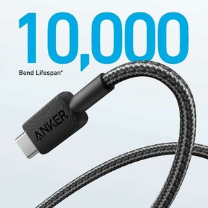 کابل شارژ یو‌اس‌بی 2.0 به تایپ‌سی 3 آمپر 90 سانتی‌متری انکر