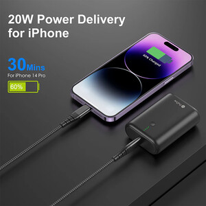 خرید پاوربانک شارژ سریع تایپ سی و یو اس بی 22.5 وات 10000 پرووان