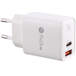 قیمت شارژر دیواری تایپ سی و یو اس بی 33 وات پرووان