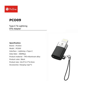 مبدل او تی جی آیفون تایپ سی به لایتنینگ پرووان