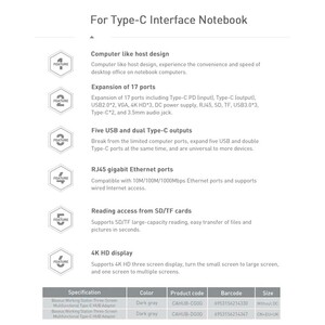 هاب 17 پورت تایپ سی بیسوس