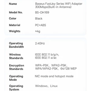 کارت شبکه بی‌سیم آداپتور وایرلس وای فای با پورت یو اس بی بیسوس