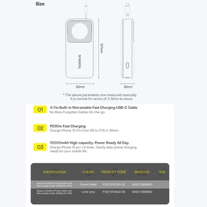 شارژر همراه تایپ سی بیسوس