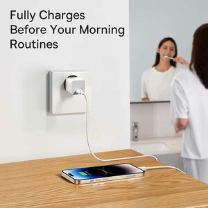 شارژر دیواری فست شارژ تایپ سی 20 وات بیسوس