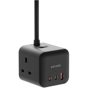 قیمت شارژر رومیزی 3 سوکت، یک یو اس بی، دو تایپ سی 65 وات پورودو