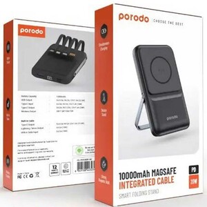 قیمت پاوربانک مگنتی 15 وات 10000 یواس بی، میکرو،لایتنینگ و تایپ سی 22.5 وات پورودو