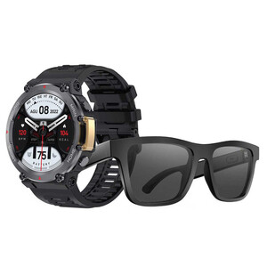 خرید ست عینک دودی و ساعت دیجیتال گرین