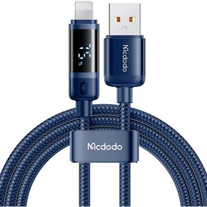 خرید کابل شارژ و انتقال داده فست یو اس بی به لایتنینگ 3 آمپر 1.2 متری مک‌دودو