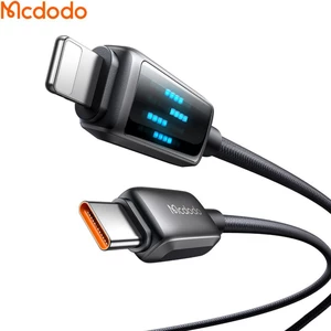 خرید کابل شارژر کارپلی فست آیفونی تایپ سی نشانگر سرعت شارژ مک دودو