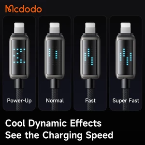 قیمت سیم شارژر کارپلی فست آیفونی تایپ سی نشانگر سرعت شارژ مک دودو