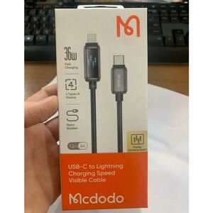 سیم شارژر کارپلی فست آیفونی تایپ سی نشانگر سرعت شارژ مک دودو