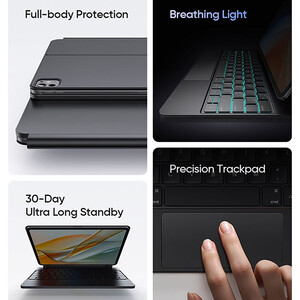 کیفیت کاور کتابی هوشمند مگنتی کیبورد دار آیپد ایر ام4 13 اینچ مک دودو