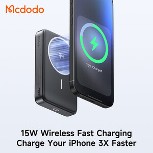 بهترین پاوربانک وایرلس مگ سیف 30وات 10000 مک دودو