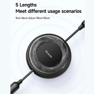 کابل شارژ چندکاره تایپ سی به تایپ‌سی 100 وات، لایتنینگ 36 وات و میکرو یو‌اس‌بی 10 وات 1.2 متری مک‌دودو