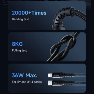 بهترین کابل تبدیل فست شارژ تایپ سی به لایتنینگ مک دودو