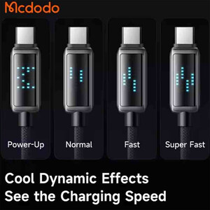 کیفیت کابل شارژ سریع یو اس بی به تایپ سی 6 آمپر 1.2 متری مک دودو