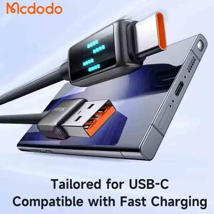 خرید کابل شارژ سریع یو اس بی به تایپ سی 6 آمپر 1.2 متری مک دودو