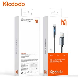 کابل فست شارژ یو اس بی به لایتنینگ 3 آمپر 1.2 متری مک‌دودو