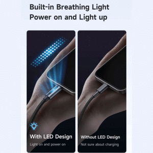 قیمت کابل فست شارژ تایپ سی به تایپ سی با نور تنفس مک دودو