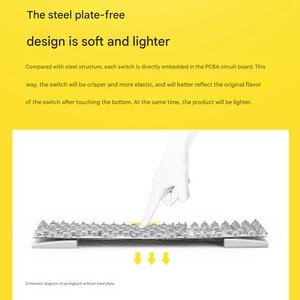 کیبورد مکانیکی گیمینگ بی سیم سه حالته چری