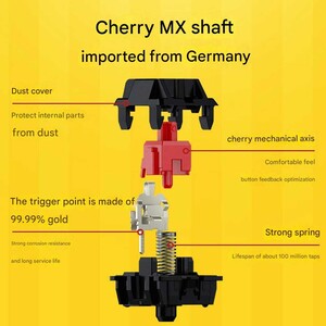 کیبورد مکانیکی گیمینگ بی سیم سه حالته چری