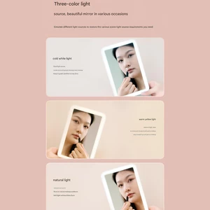 آینه میکاپ شارژی ال ای دی دار لمسی قابل حمل شیائومی