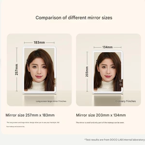 آینه میکاپ شارژی ال ای دی دار لمسی قابل حمل شیائومی