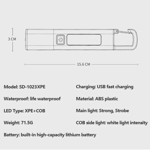 لامپ شارژی مسافرتی ضدآب اسمایلینگ شارک