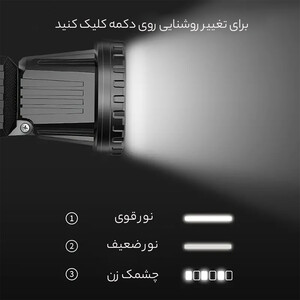 فروش چراغ پیشانی 2400 میلی آمپر ساعت با نور سفید