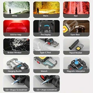 مینی لامپ و جاکلیدی چند منظوره اسمایلینگ شارک