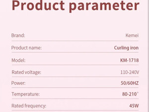 فر کننده و حالت دهنده مو کیمی Kemei Professional Curling Iron KM-1718