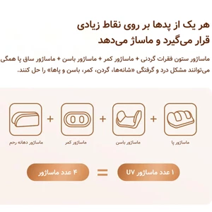 ماساژور کمر، سر، گردن، پا، ستون فقرات، پشت، باسن، ساق با فناوری موج هوا رپور