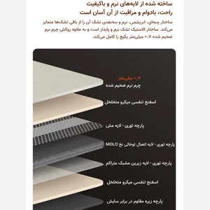 ماساژور تشکی قابل حمل کمر، سر، گردن، پا، ستون فقرات، پشت، باسن، ساق با فناوری موج هوا رپور