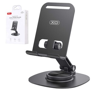 پایه نگهدارنده رومیزی گوشی موبایل فلزی تاشو با چرخش 360 درجه ایکس او