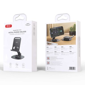 هولدر گوشی موبایل رومیزی فلزی تاشو با چرخش 360 درجه ایکس او